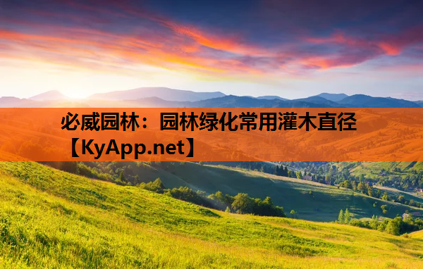 园林绿化常用灌木直径